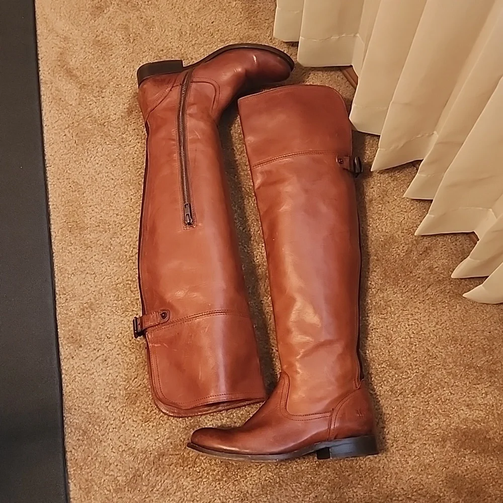 Frye Women's Mellisa Over the Knee Boots In Cognac W 5 1/2